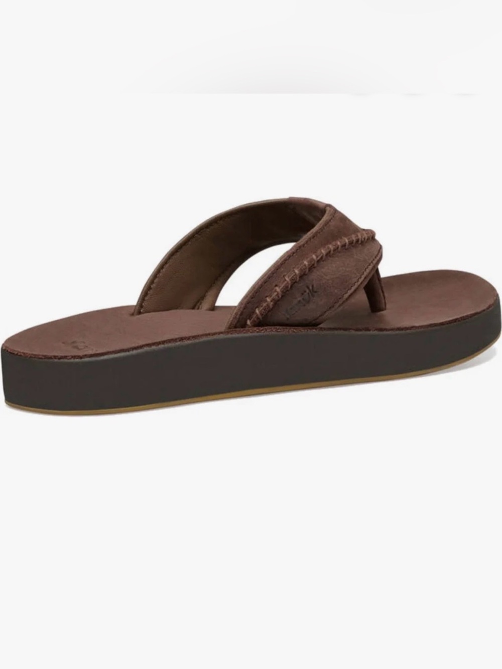 Sanuk Cosmic Yoga Mat LX Leather Flip Flops Brown Men’s Size 10 NWT flip flops